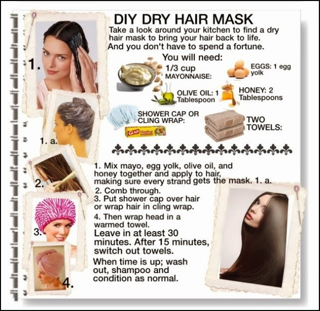 DIY Dry Hair Treatment
 [label 3] Diy Hair Treatments for Dry Damaged Hair