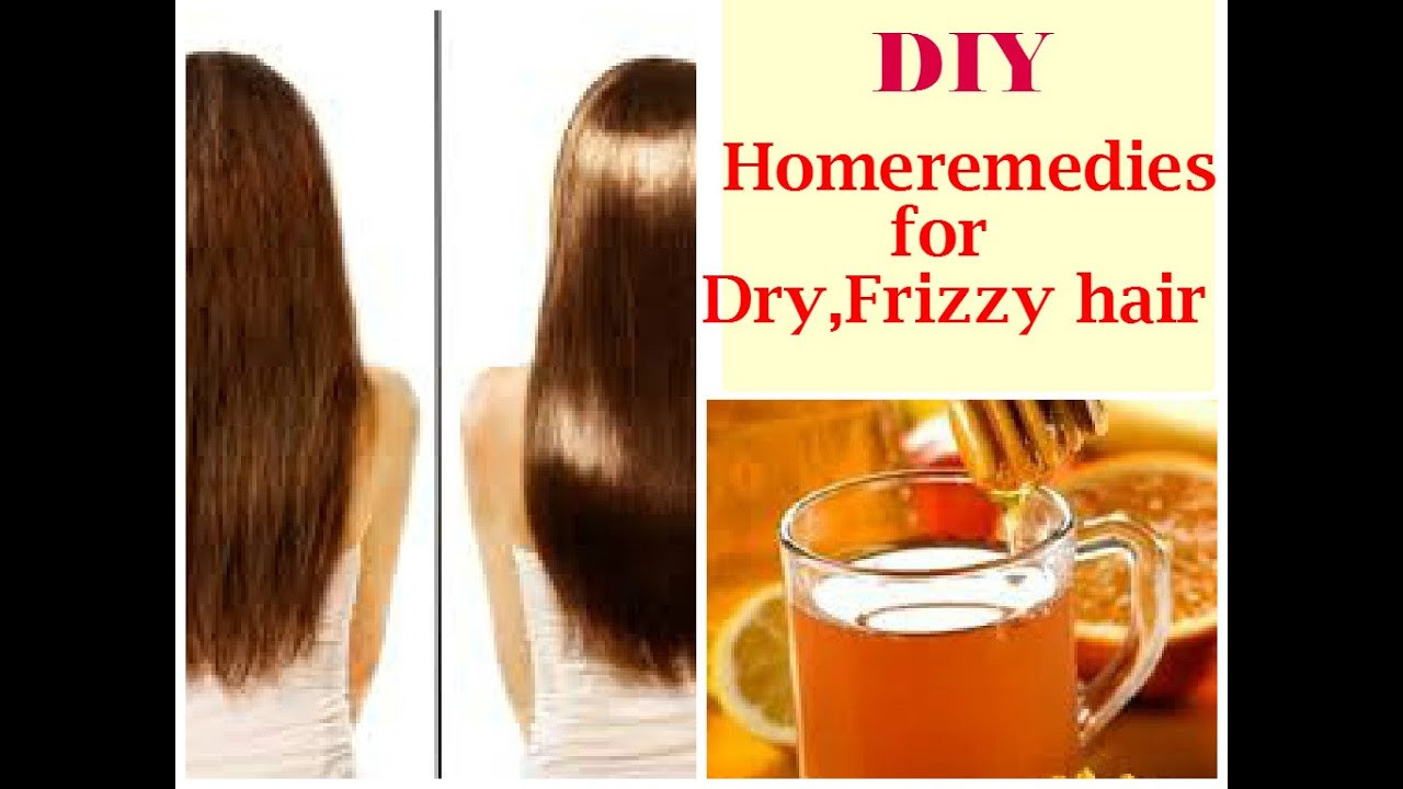 DIY Dry Hair Treatment
 DIY homereme s for Dry Frizzy hair DIY Honey Rinse for