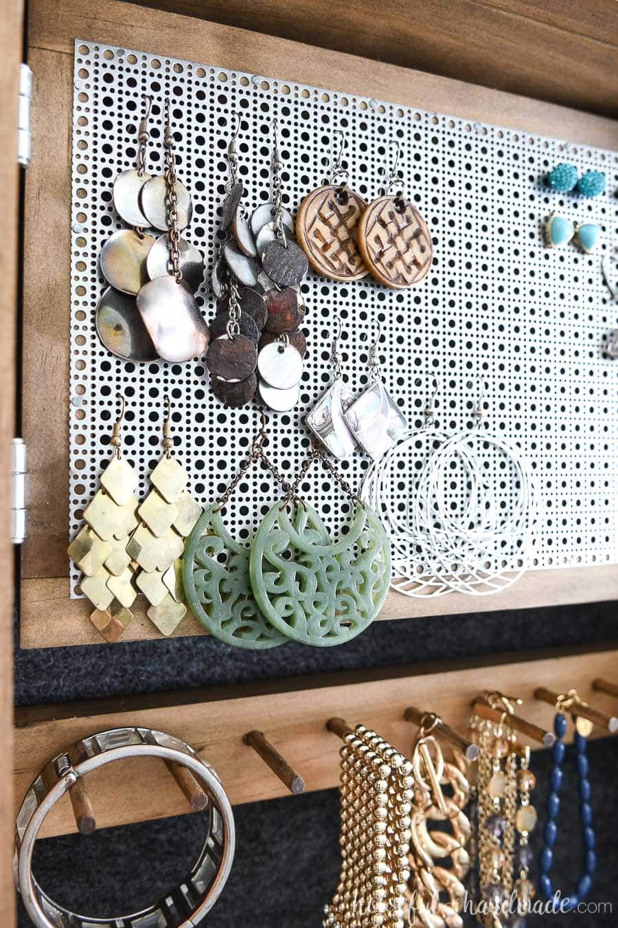 DIY Earring Organizer
 DIY Wall Jewelry Organizer Houseful of Handmade