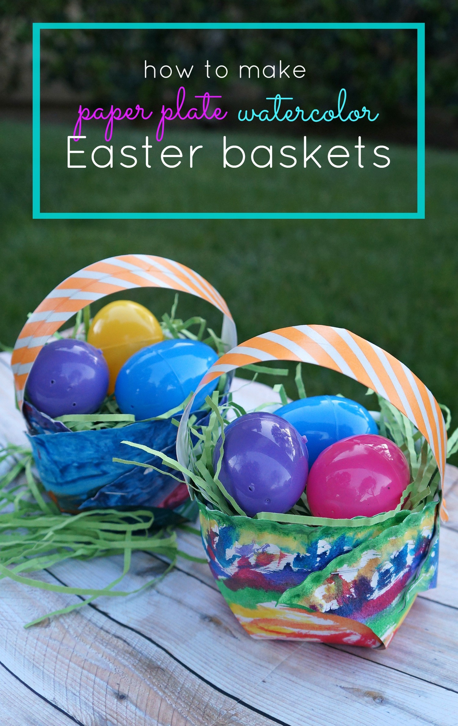 DIY Easter Basket For Toddler
 Easter Craft For Kids DIY Paper Plate Watercolor Easter