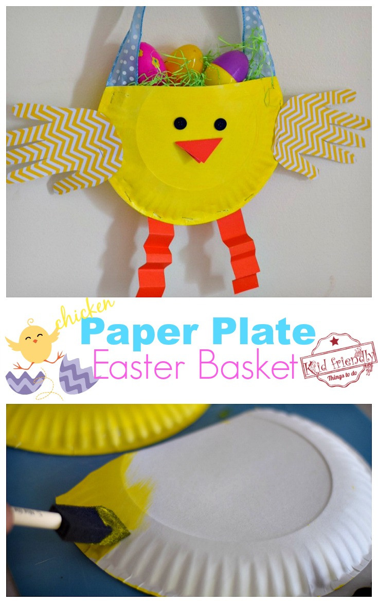 DIY Easter Basket For Toddler
 DIY Paper Plate Chicken Easter Basket Craft for Kids