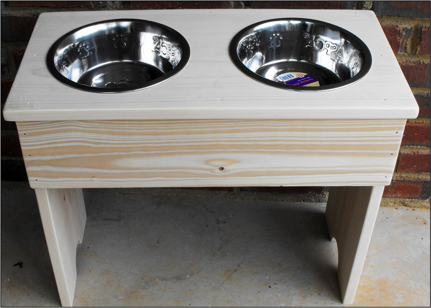 DIY Elevated Dog Bowls
 Items similar to Raised Dog Bowl Stand Naked DIY Finish