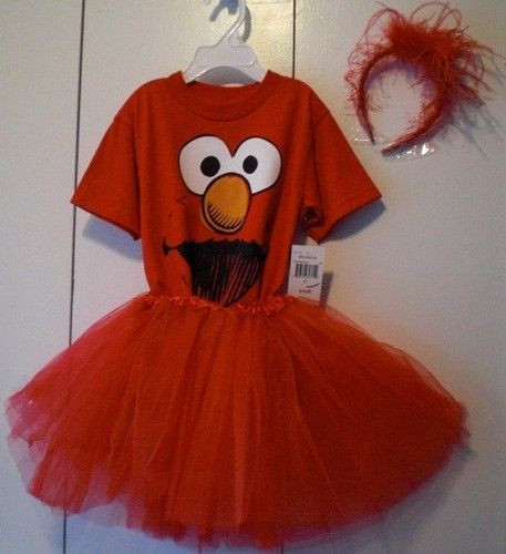 DIY Elmo Costume
 Halloween Costume ELMO TUTU & T Shirt Dress Up w