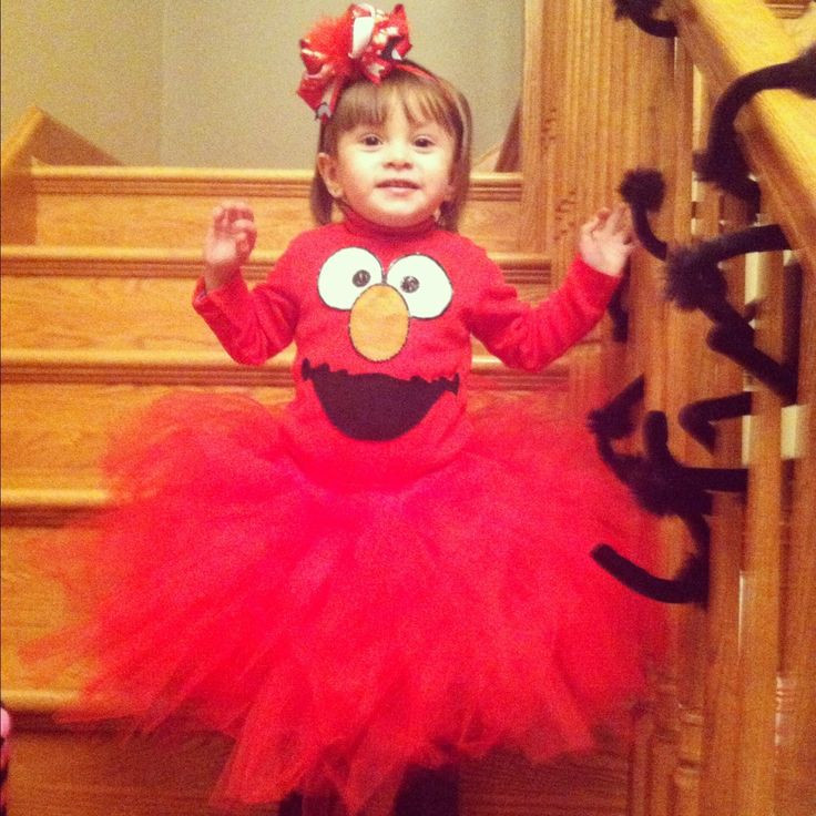 DIY Elmo Costume
 Little girl DIY Elmo Tutu Costume