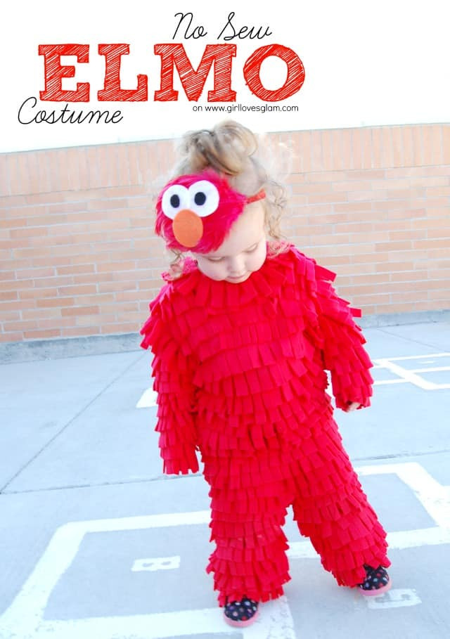 DIY Elmo Costume
 DIY No Sew Elmo Halloween Costume Girl Loves Glam