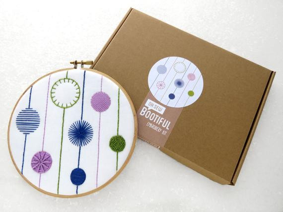 DIY Embroidery Kit
 Embroidery Sampler Kit Modern Embroidery Kit DIY Wall