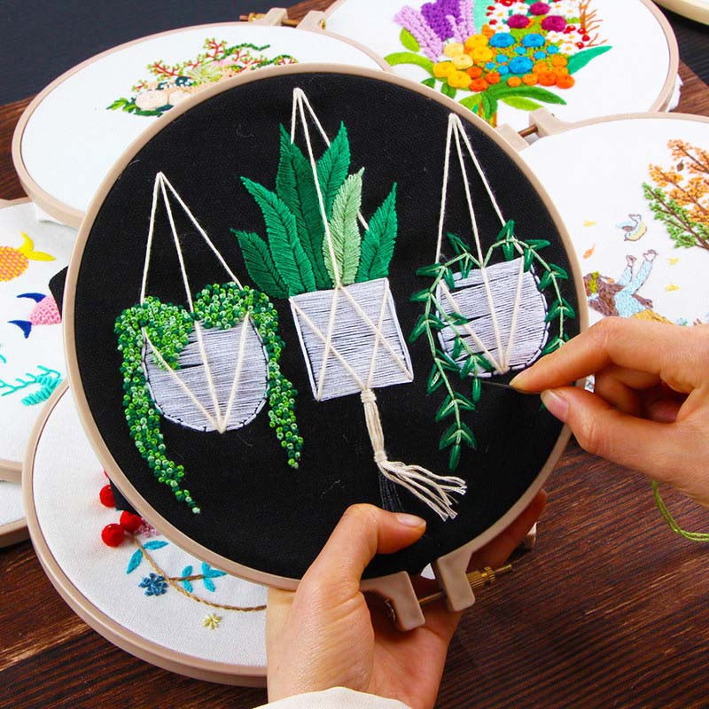 DIY Embroidery Kit
 Circle Embroidery Kits Embroidery Set Needlework