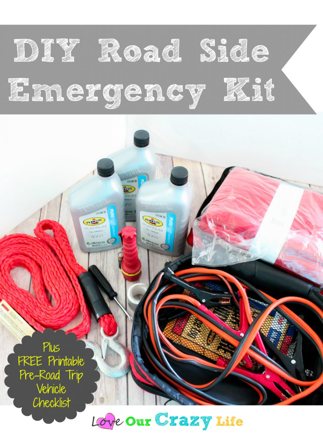 DIY Emergency Kits
 DIY Road Side Emergency Kit Plus Free Printable