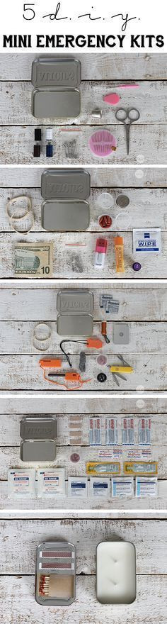 DIY Emergency Kits
 5 DIY Mini Emergency Kits For Any Disaster · Jillee