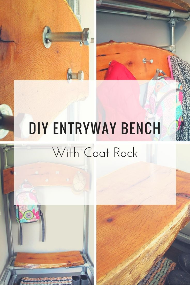 DIY Entryway Bench Coat Rack
 188 best Pipe Furniture images on Pinterest