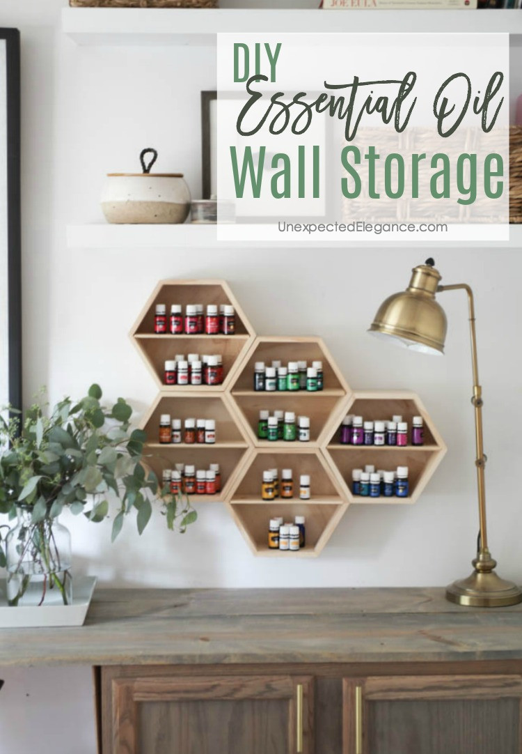 DIY Essential Oil Organizer
 Quick and EASY DIY Essential Oil Wall Storage that is Pretty