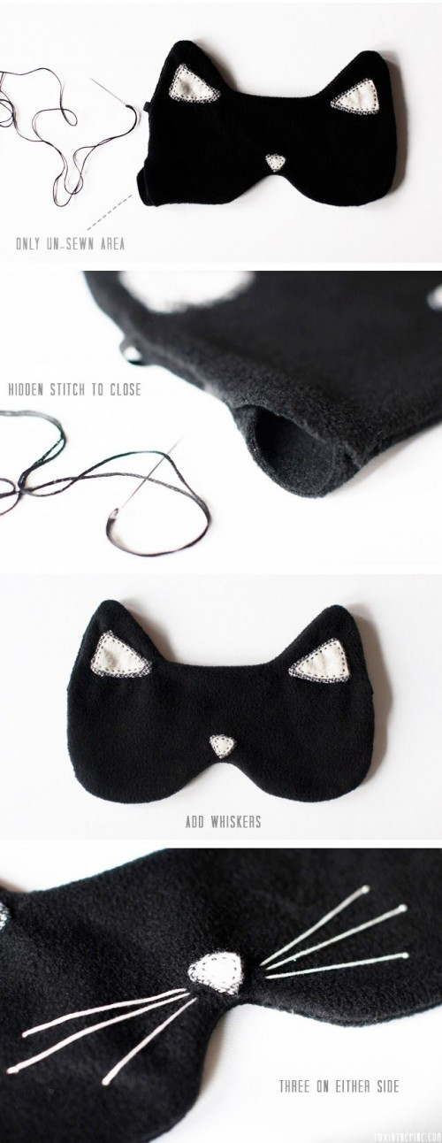 DIY Eye Mask
 DIY Cat Eye Mask For A fortable Sleep Shelterness