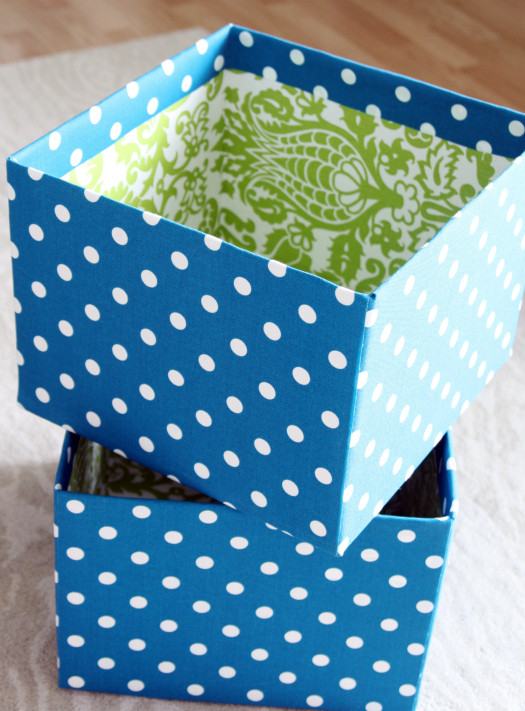 DIY Fabric Box
 IHeart Organizing Project Pretty DIY Fabric Boxes & a