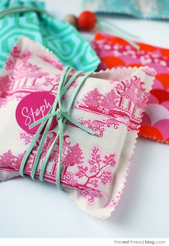DIY Fabric Gift Bags
 DIY Fabric Gift Bags What a great way to present a t