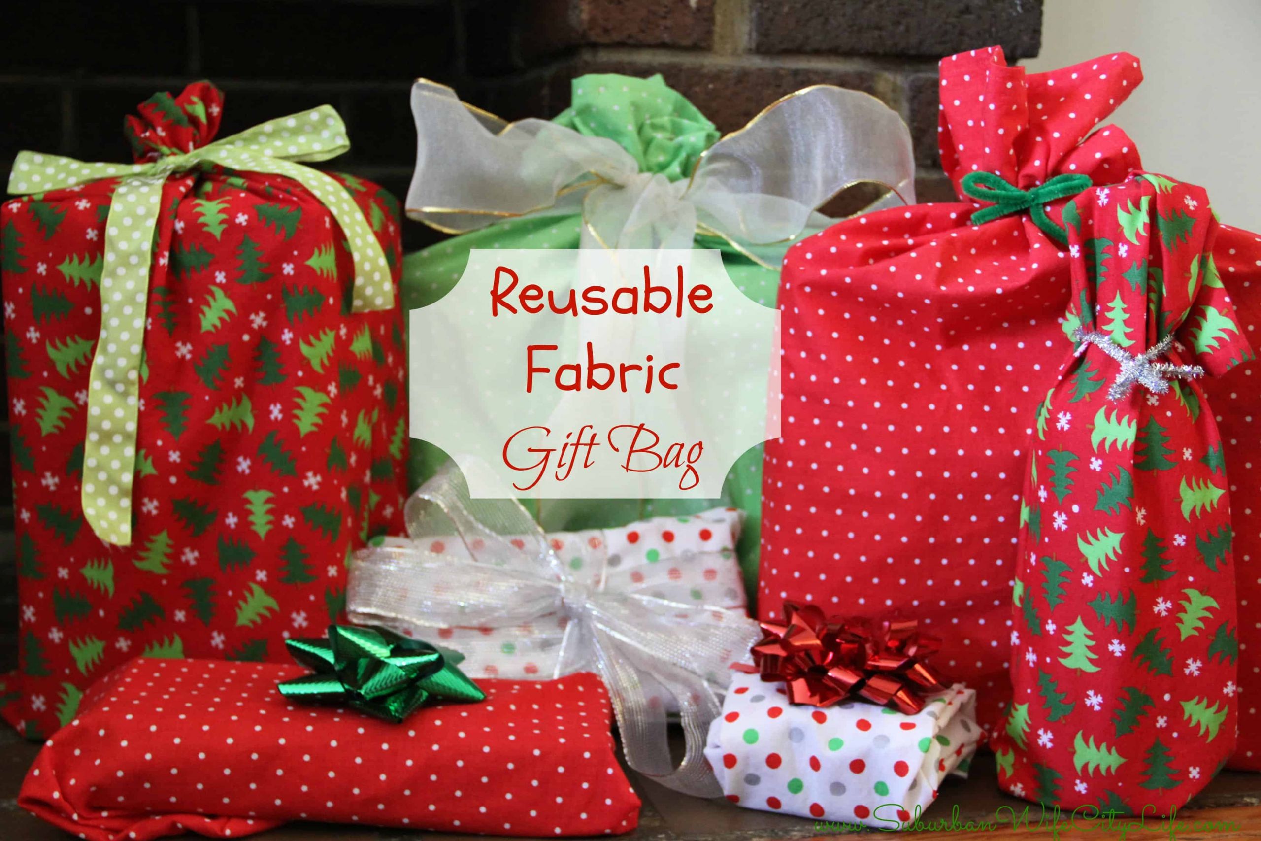 DIY Fabric Gift Bags
 DIY Reusable Fabric Gift Bags Suburban Wife City Life