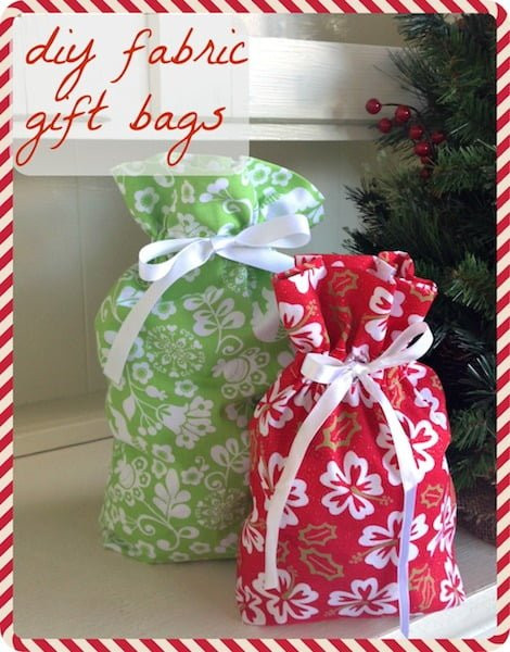DIY Fabric Gift Bags
 How to Make Your Own Fabric Gift Bags