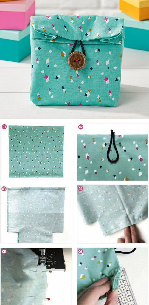 DIY Fabric Gift Bags
 Speedy Stitch Gift Bag