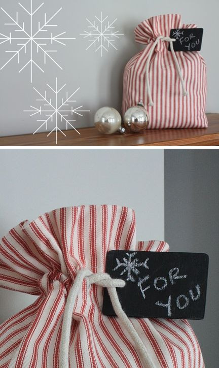 DIY Fabric Gift Bags
 DIY reusable t bag