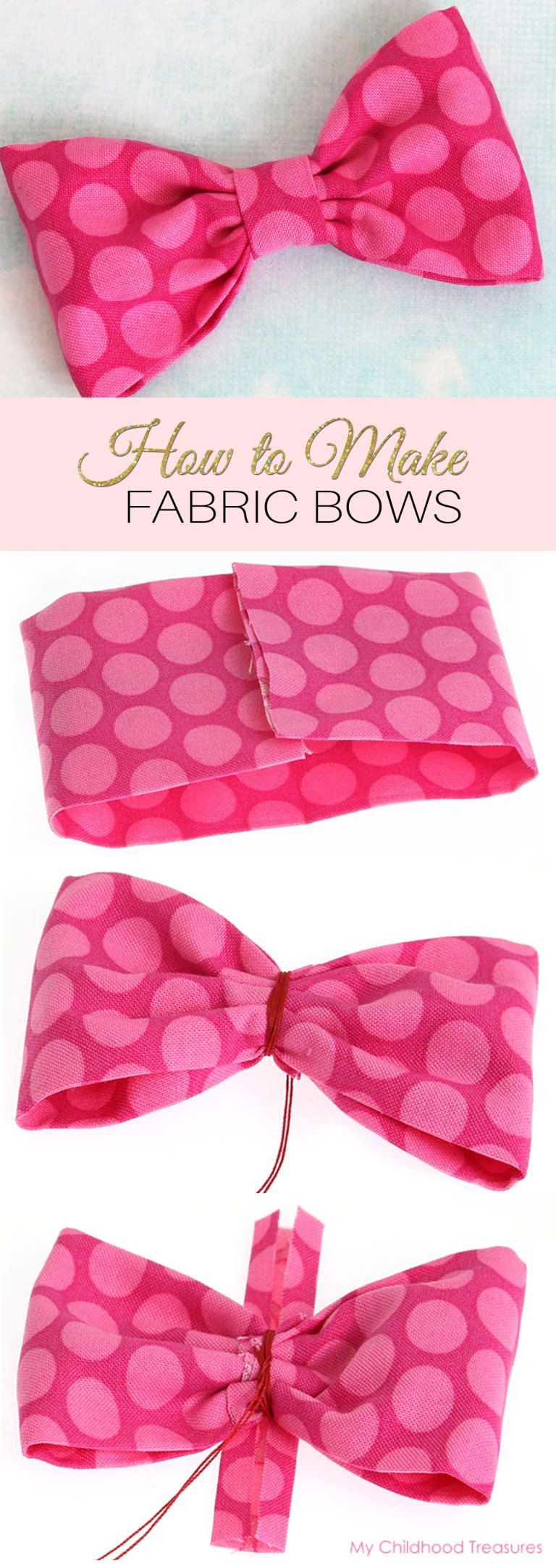DIY Fabric Hair Bow
 How to Make FABRIC BOWS DIY Fabric Bows