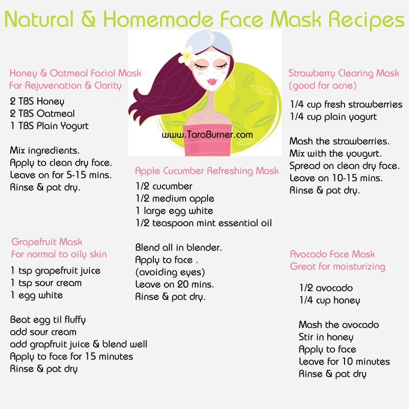 DIY Facial Mask Recipe
 Natural Homemade Facial Masks Recipes