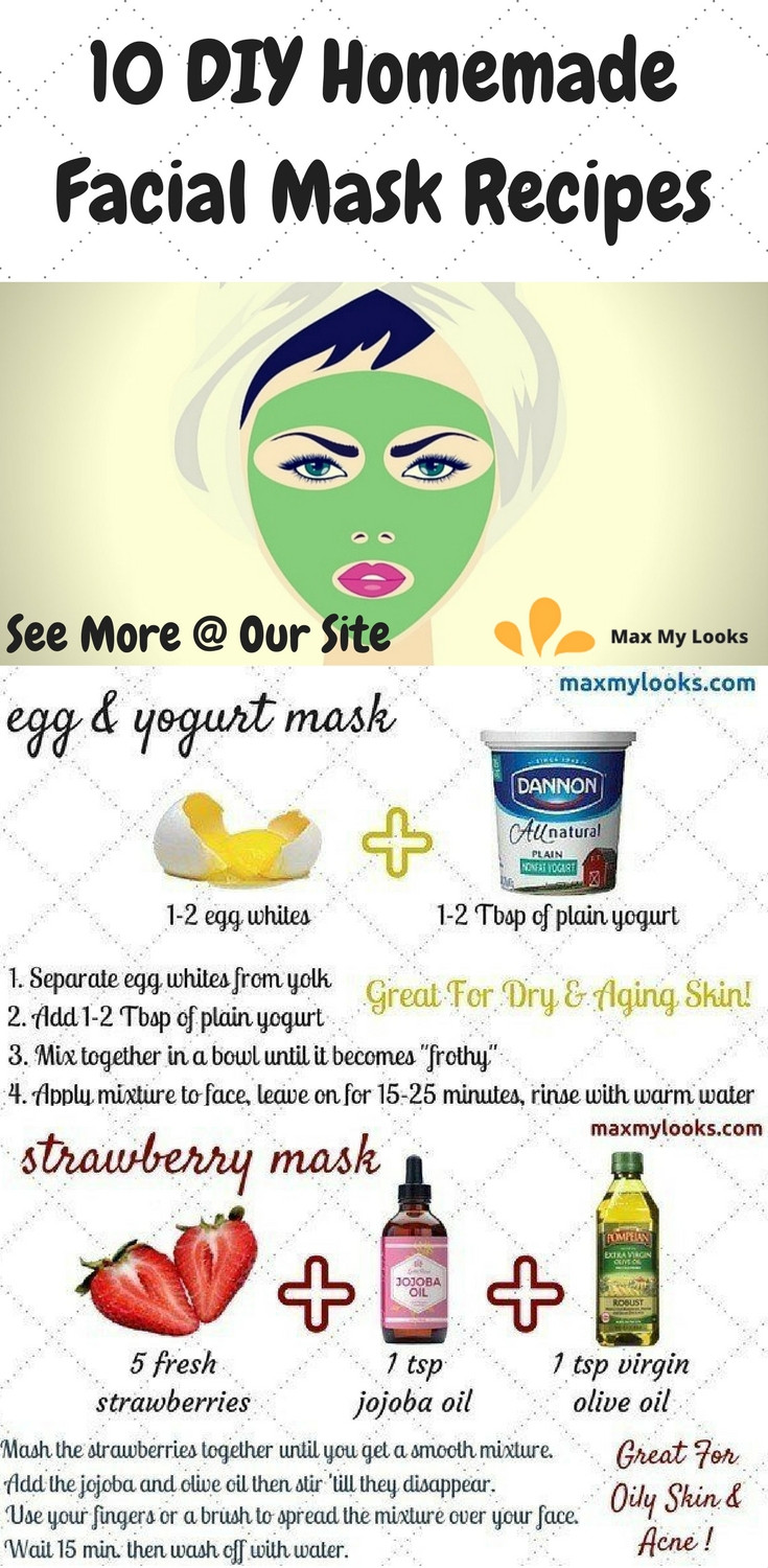 DIY Facial Mask Recipes
 10 DIY Homemade Facial Mask Recipes for Beautiful Skin