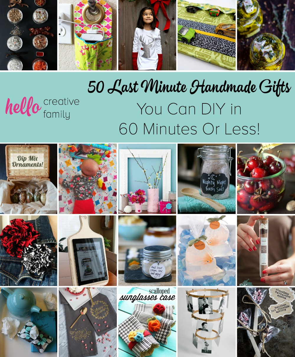 DIY Family Gifts
 50 Last Minute Handmade Gifts You Can DIY in 60 Minutes