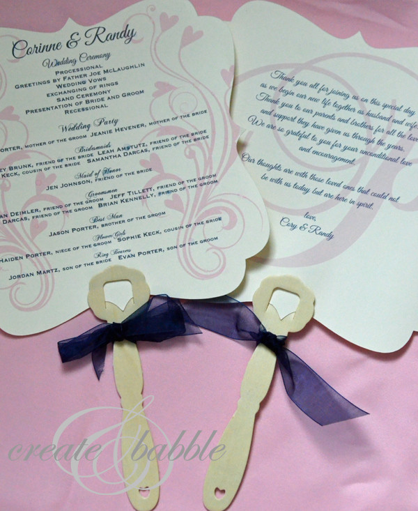 DIY Fan Wedding Programs
 DIY Wedding Programs Create and Babble