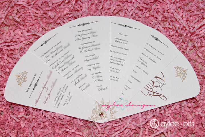 DIY Fan Wedding Programs
 DIY Fan Programs