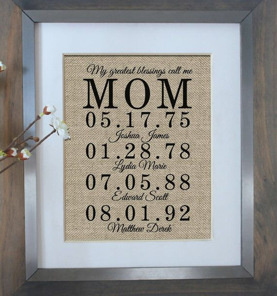 Diy Father'S Day Gift Ideas From Daughter
 Personalized Mother s Day Gift for my Mom