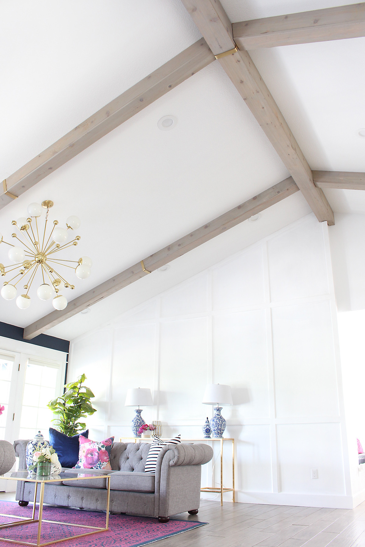 DIY Faux Wood Beams
 The RESULT of my DIY Faux Wood Beams