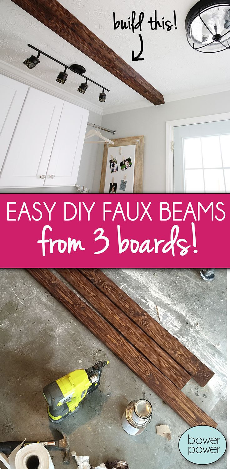 DIY Faux Wood Beams
 How to DIY A Faux Wooden Ceiling Beam DIY