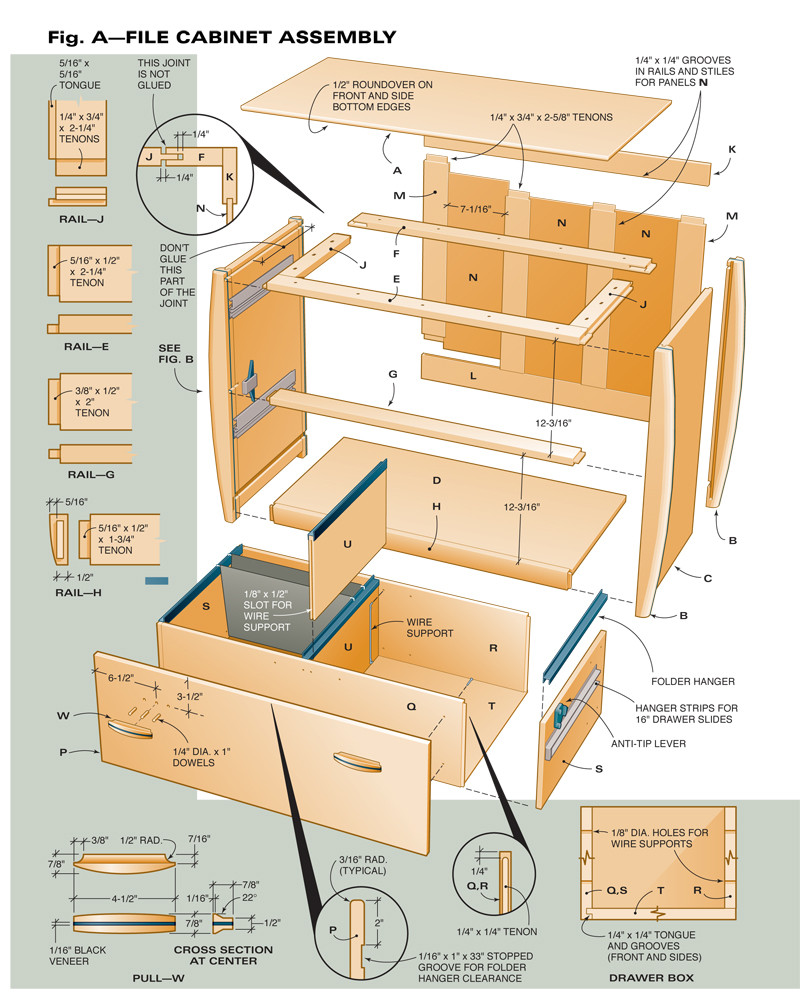 DIY File Cabinet Plans
 AW Extra 1 3 13 4 Way File Cabinet Popular Woodworking