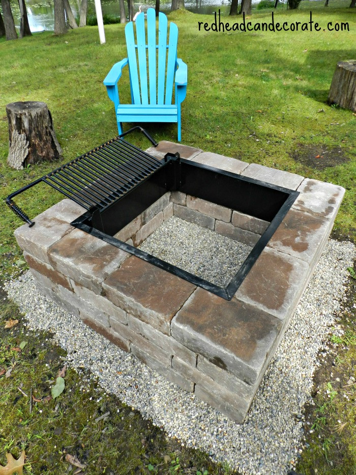DIY Fire Pit Kits
 Easy DIY Fire Pit Kit with Grill Redhead Can Decorate