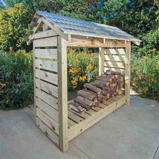 DIY Firewood Rack With Roof
 Constructing a Firewood Shelter Farm and Garden GRIT