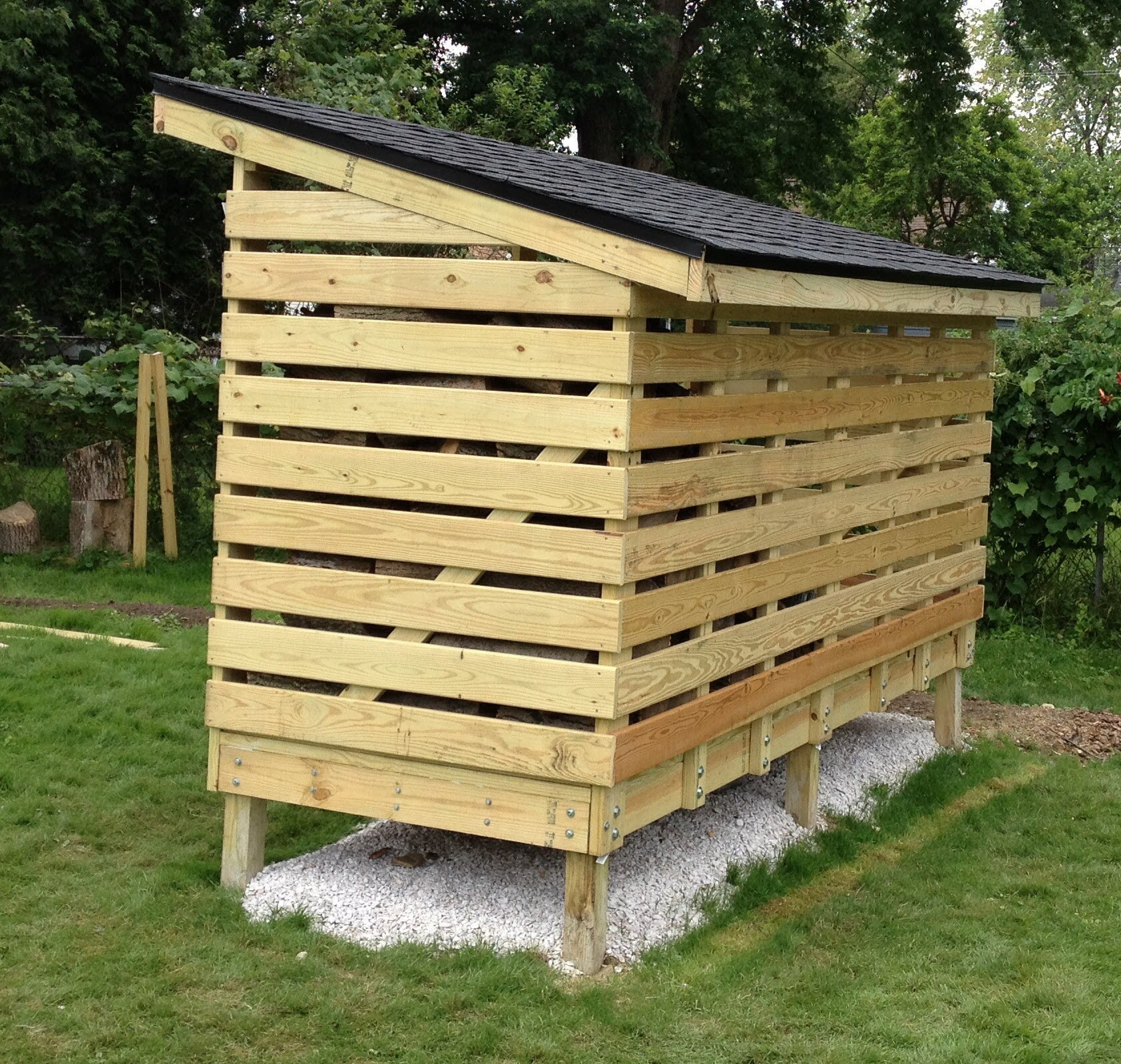 DIY Firewood Rack With Roof
 Roofing Awesome Shed Roof Framing For Inspiring Shed