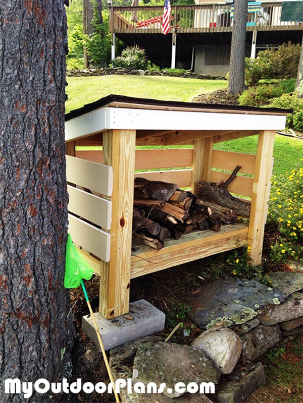 DIY Firewood Rack With Roof
 DIY Backyard Firewood Shed MyOutdoorPlans