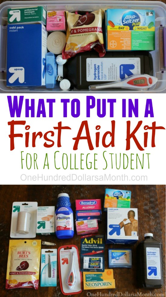 DIY First Aid Kits
 DIY First Aid Kit for College Students e Hundred