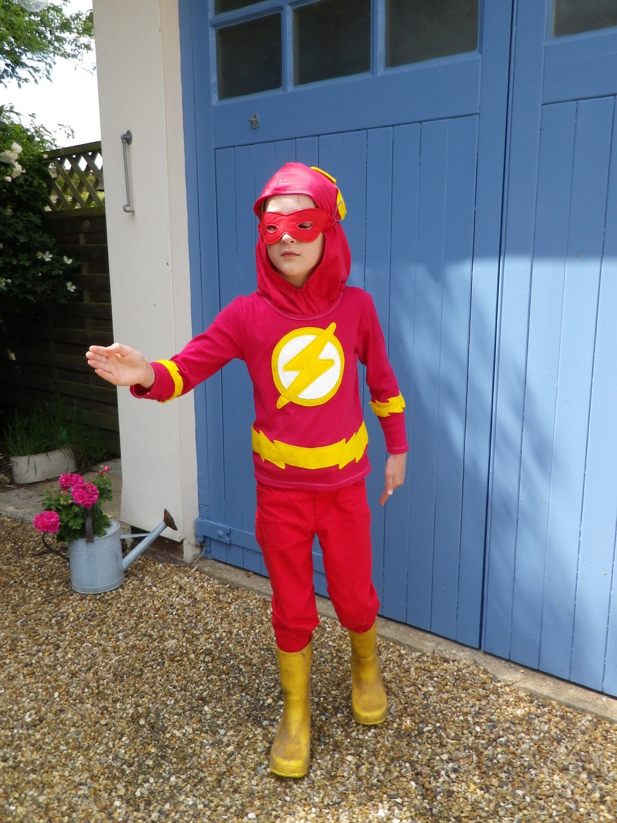 DIY Flash Costume
 Carefully made by Mrs Robinson The Flash costume