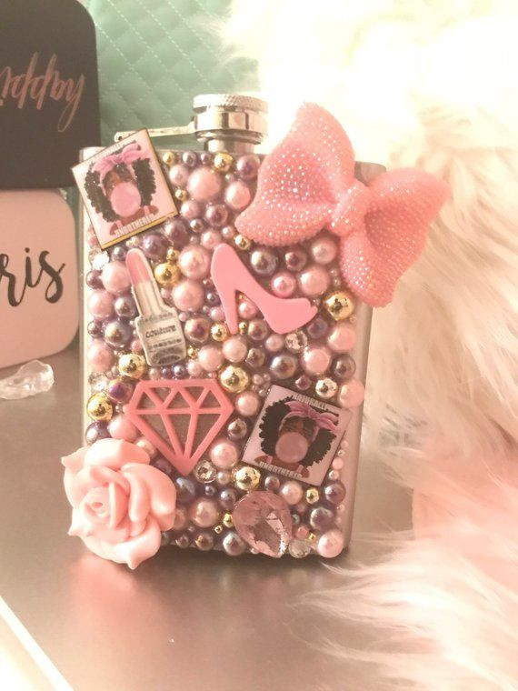 DIY Flask Decorating
 Beautifully Brown Bedazzled Stainless Steel Flask