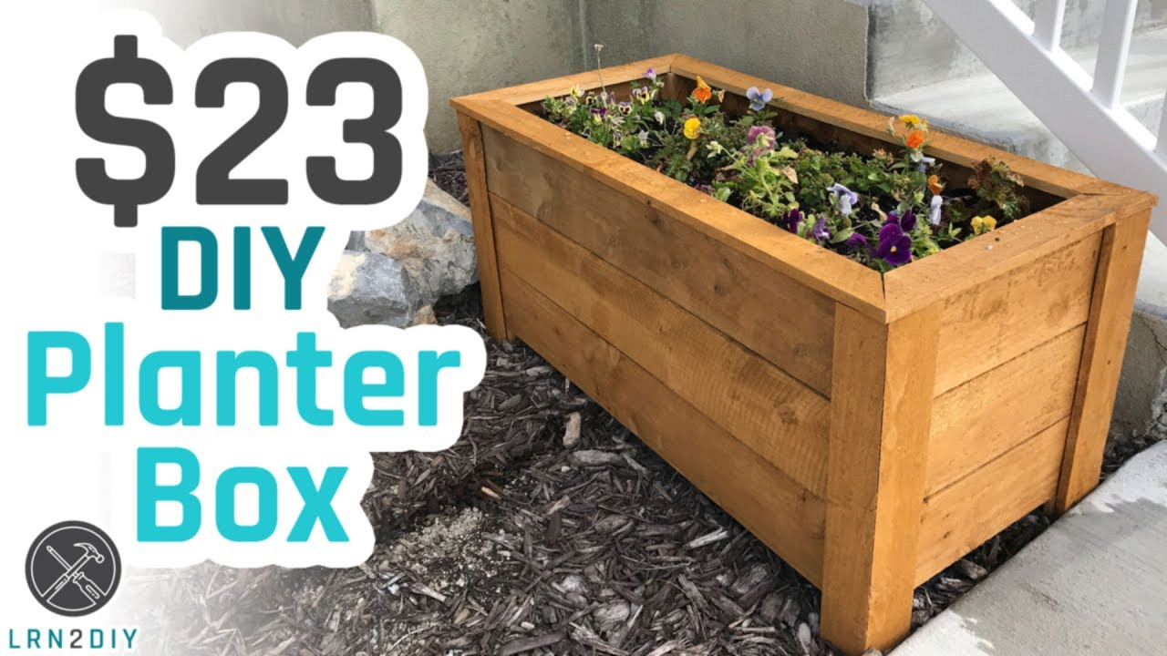 DIY Flower Boxes
 $23 DIY Planter Box