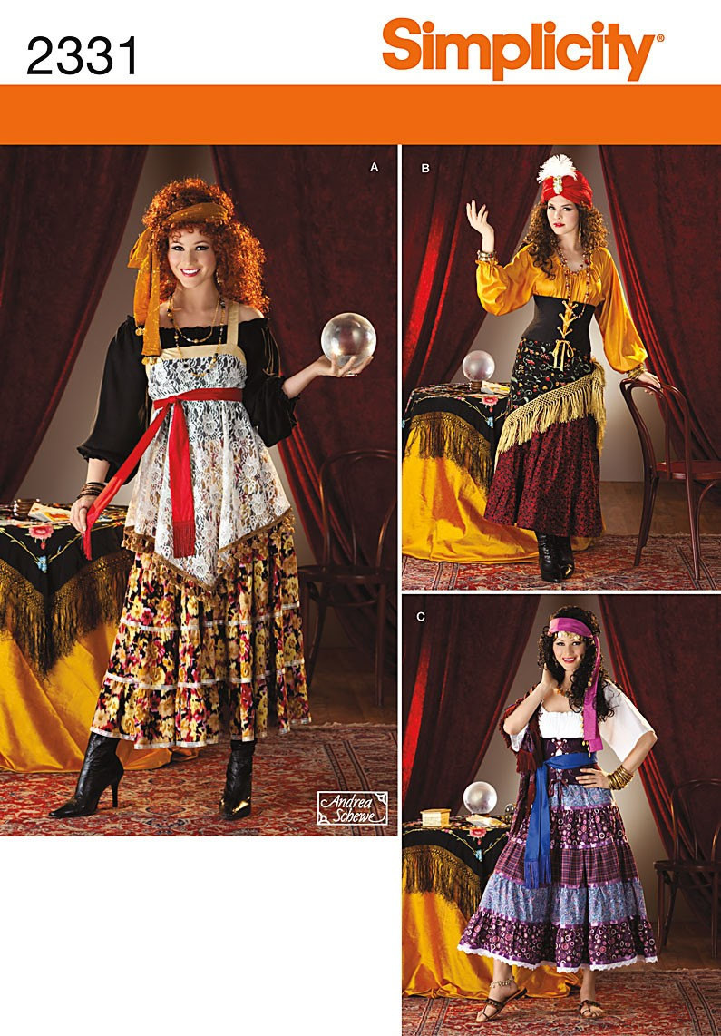 DIY Fortune Teller Costume
 Diy Sewing Pattern Simplicity 2331 Fortune Teller