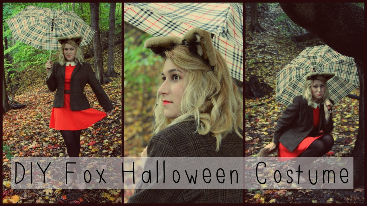 DIY Fox Costume
 DIY Fox Halloween Costume Makeup Hair Outfit Ears