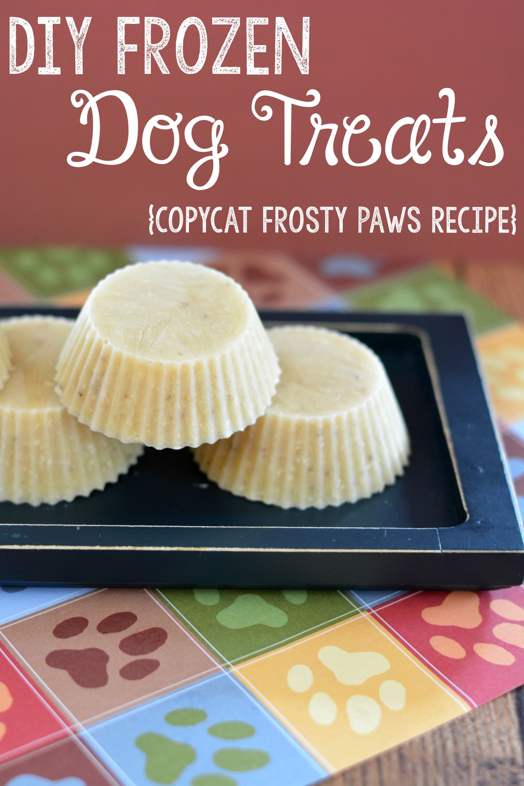 DIY Frozen Dog Treats
 DIY Frozen Dog Treats Recipe Copycat Frosty Paws Recipe