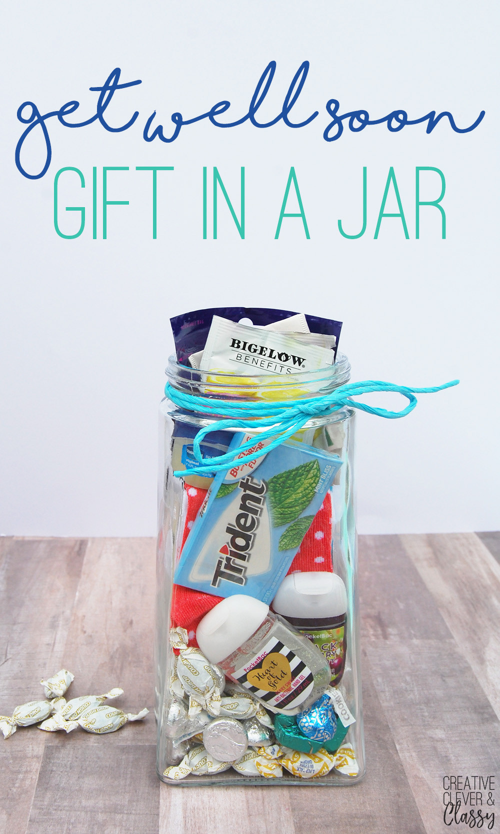 DIY Get Well Gifts
 Easy DIY Get Well Soon Gift in a Jar Gift Idea