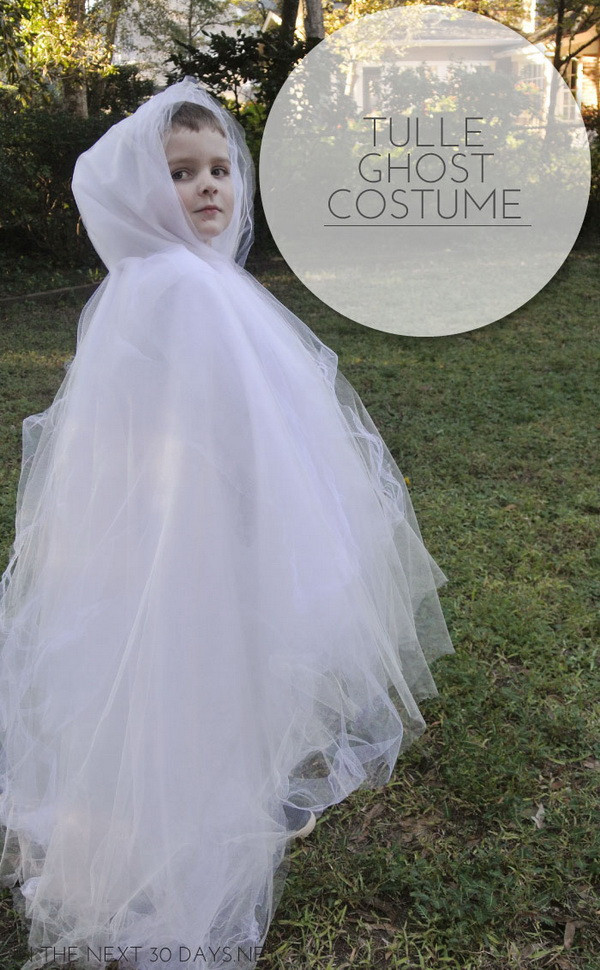 DIY Ghost Costume
 20 Creative DIY Halloween Costumes for Kids with Lots of