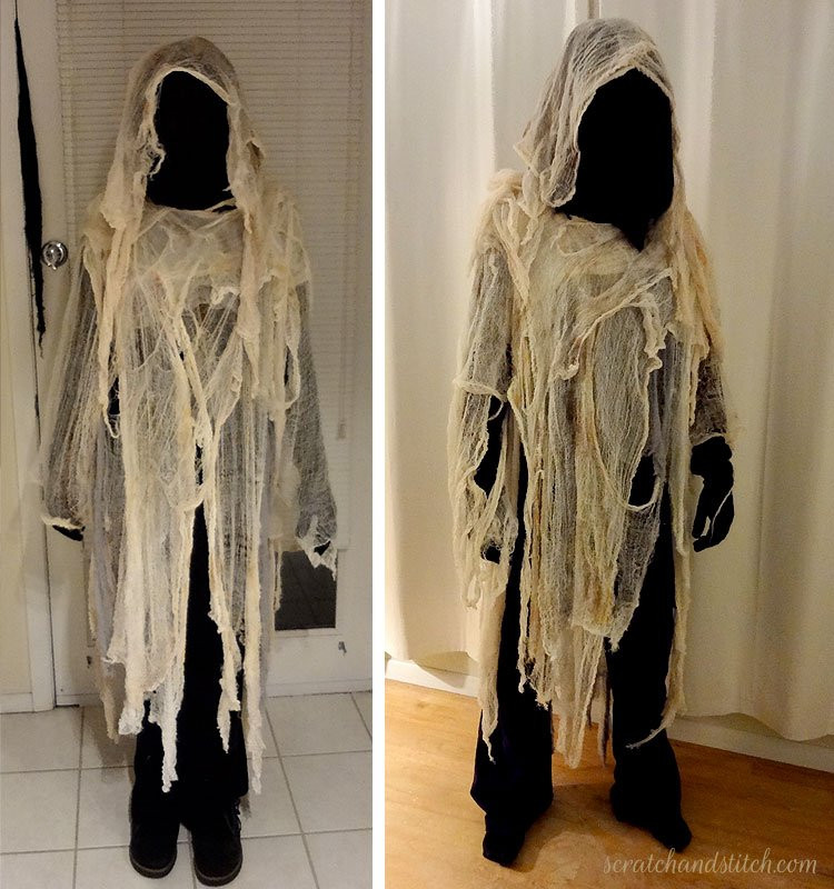 DIY Ghost Costume
 DIY Cheesecloth Ghost Costume by Scratch and Stitch