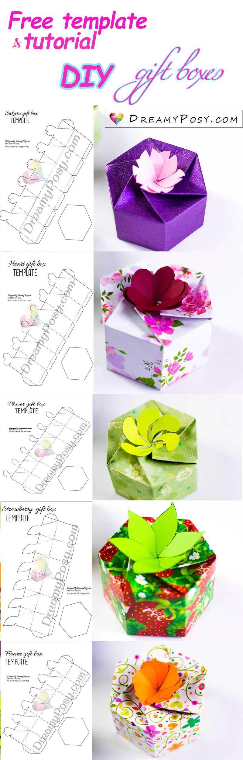 DIY Gift Box Templates
 How to make personalized t boxes free template