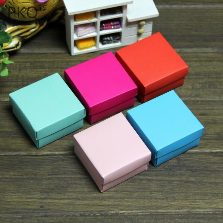 DIY Gift Box With Lid
 10pcs 5 Color Paper Gift box with lid Gift Carton