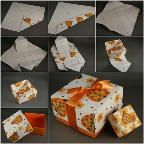 DIY Gift Box With Lid
 DIY Paper Origami Gift Box with Lid