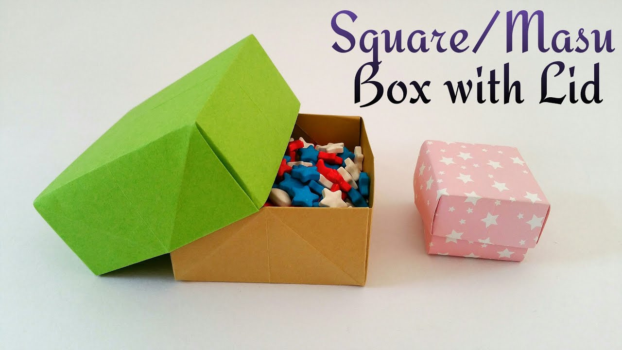 DIY Gift Box With Lid
 Square Masu Gift box with Lid DIY Origami Tutorial